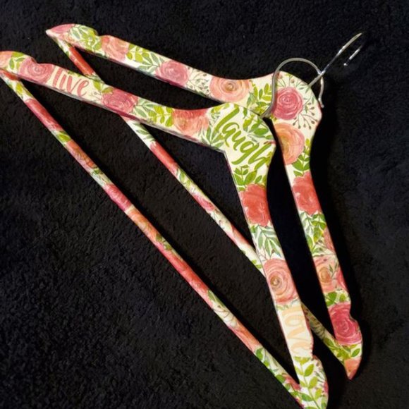 Hand Made Custom Decoupaged Wood Hangers - NEW